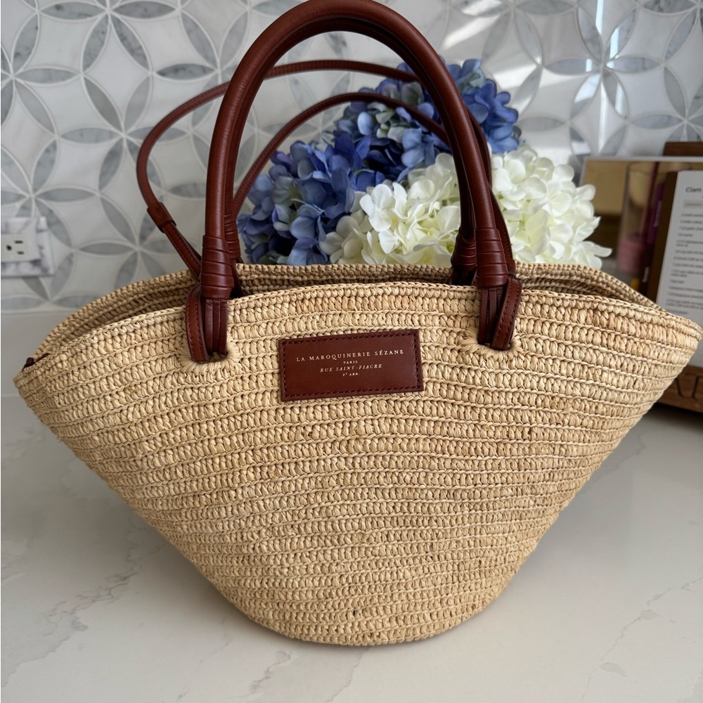 Sézane Justine raffia bag